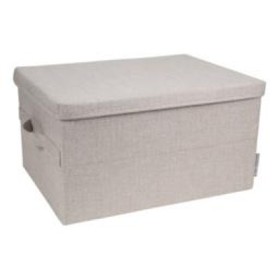 Pojemnik z pokrywką Bigso Soft Storage, beżowy, 45 × 34 × 25 cm